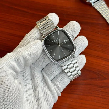 Men's Classic Square Steel Quartz Watch