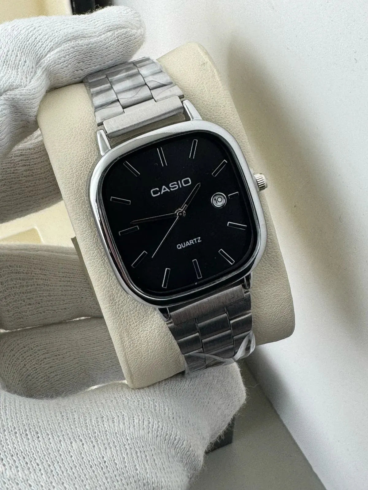 Men's Classic Square Steel Quartz Watch