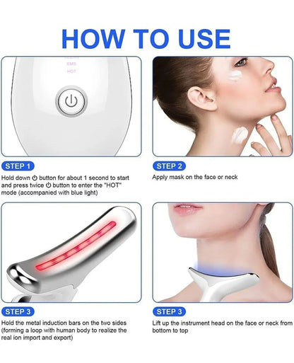 4-in-1 LED Facial & Neck Massager