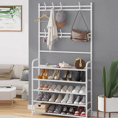 Multi-Functional Entryway Coat & Shoe Rack Stand