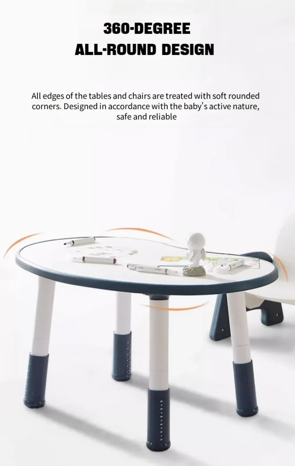 Kids Table & Chair Set – Ergonomic, Easy-Clean & Fun Colors!