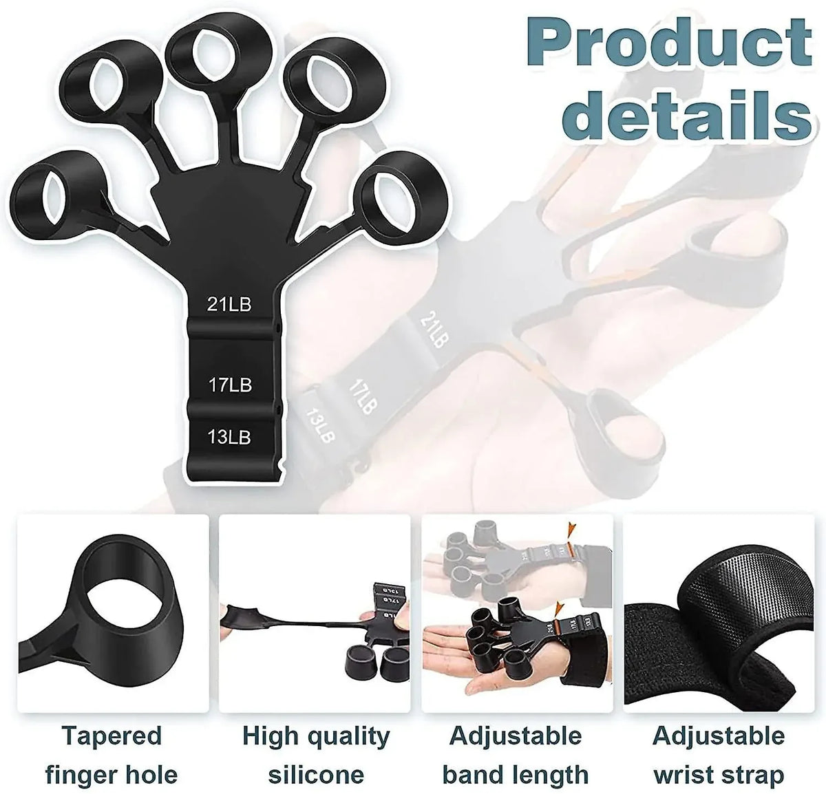 💪 Metal-Hook Grip Strength Trainer – Adjustable Hand Exerciser for Power & Endurance