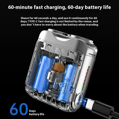 Compact Travel Electric Razor – Waterproof & Fast Charging